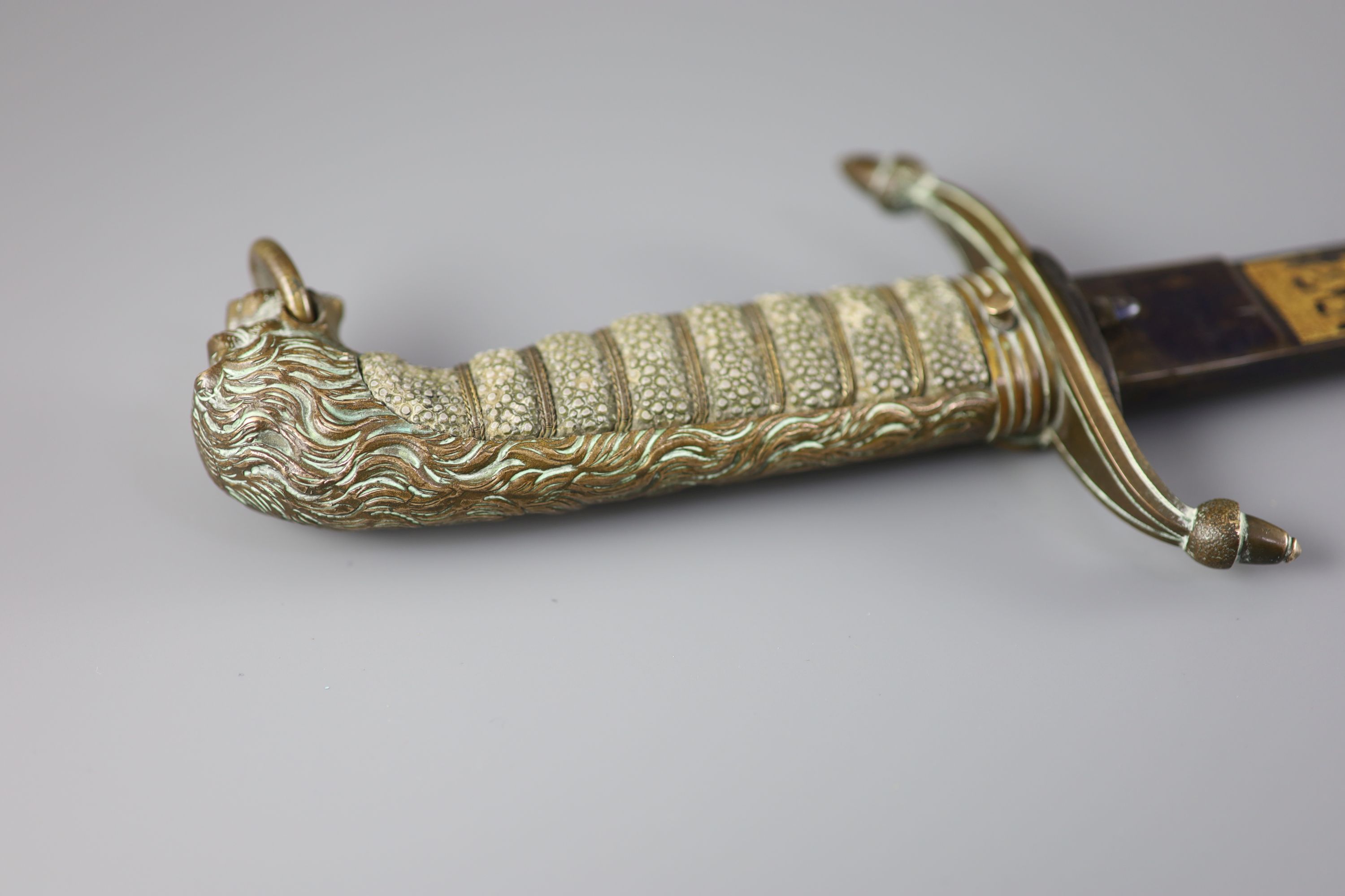 An Edward VII Naval officer’s dress dirk The Dirk blade 18